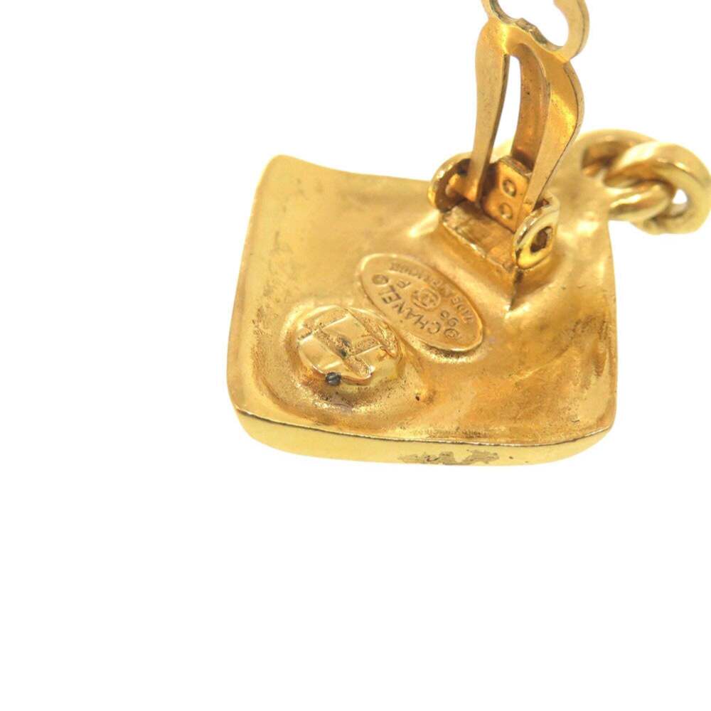 CHANEL Authentic Vintage Gold Logo Earrings - Picture 10 of 10